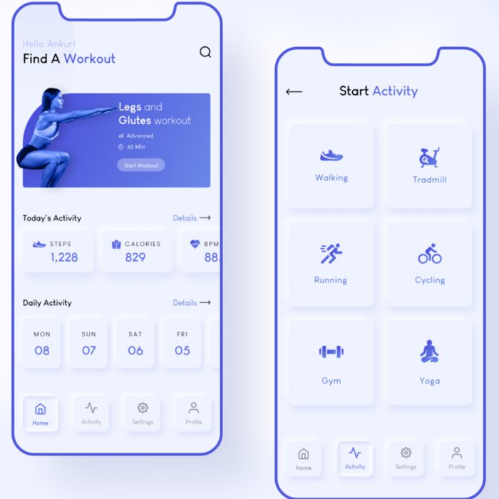 Modern Fitness App Design