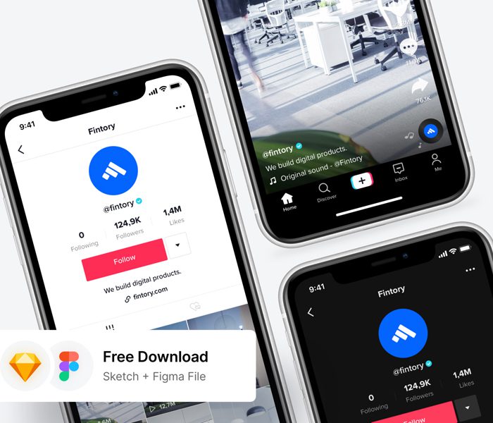 TikTok Mockup Template for Sketch