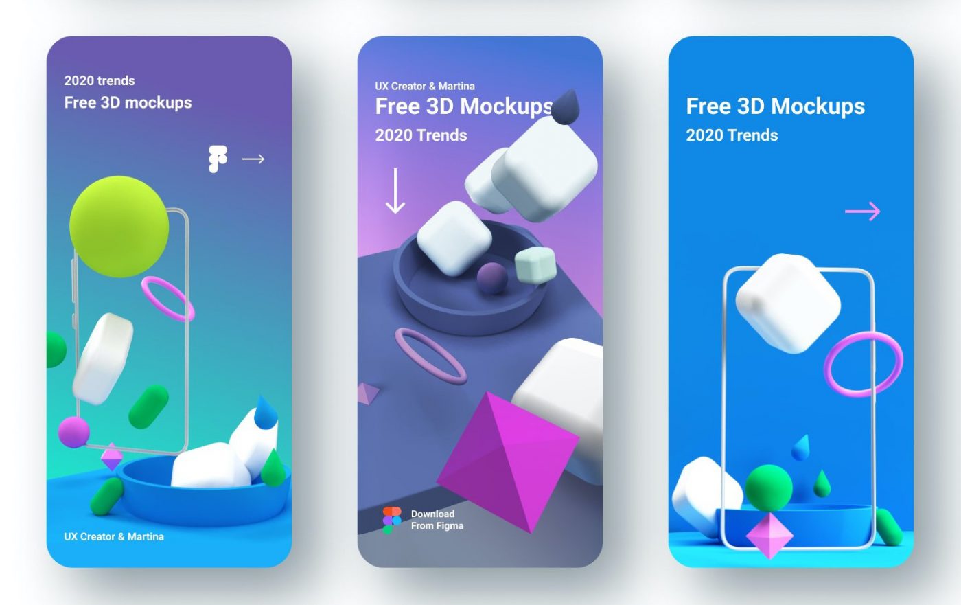 3D Models App Mockups for Figma