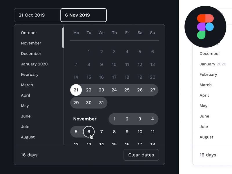 Booking Calendar: Figma Freebie