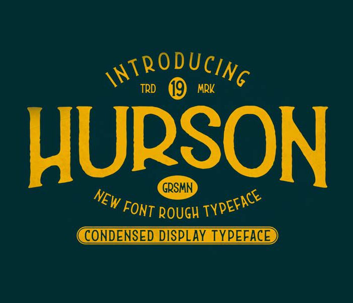 Hurson: Free Condensed Font