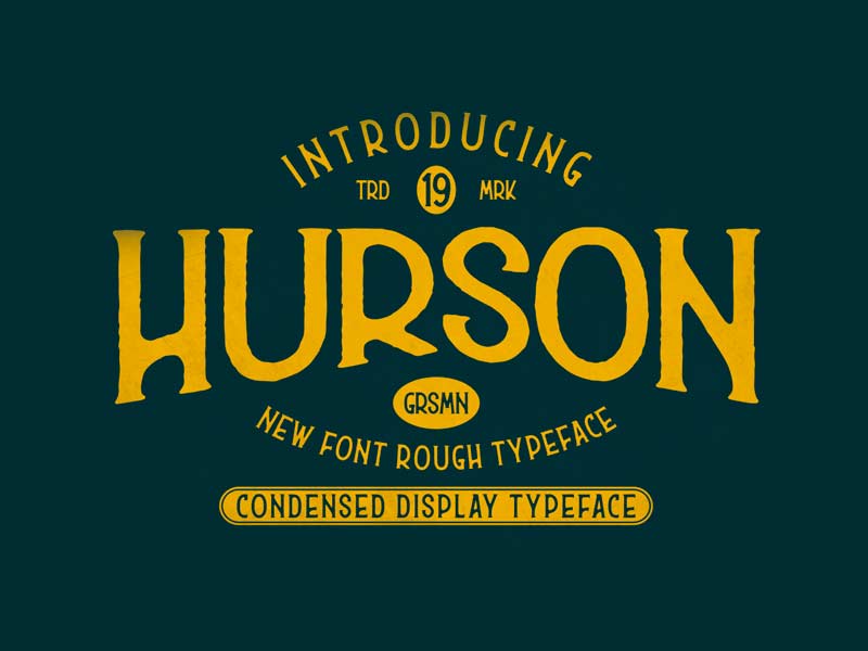 Hurson: Free Condensed Font