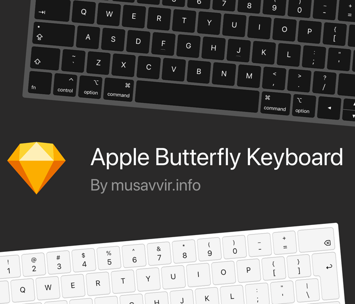 Apple MacBook Butterfly Keyboard Design for Sketch