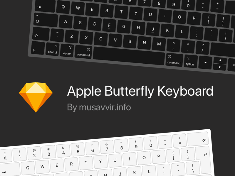 Apple MacBook Butterfly Keyboard Design for Sketch