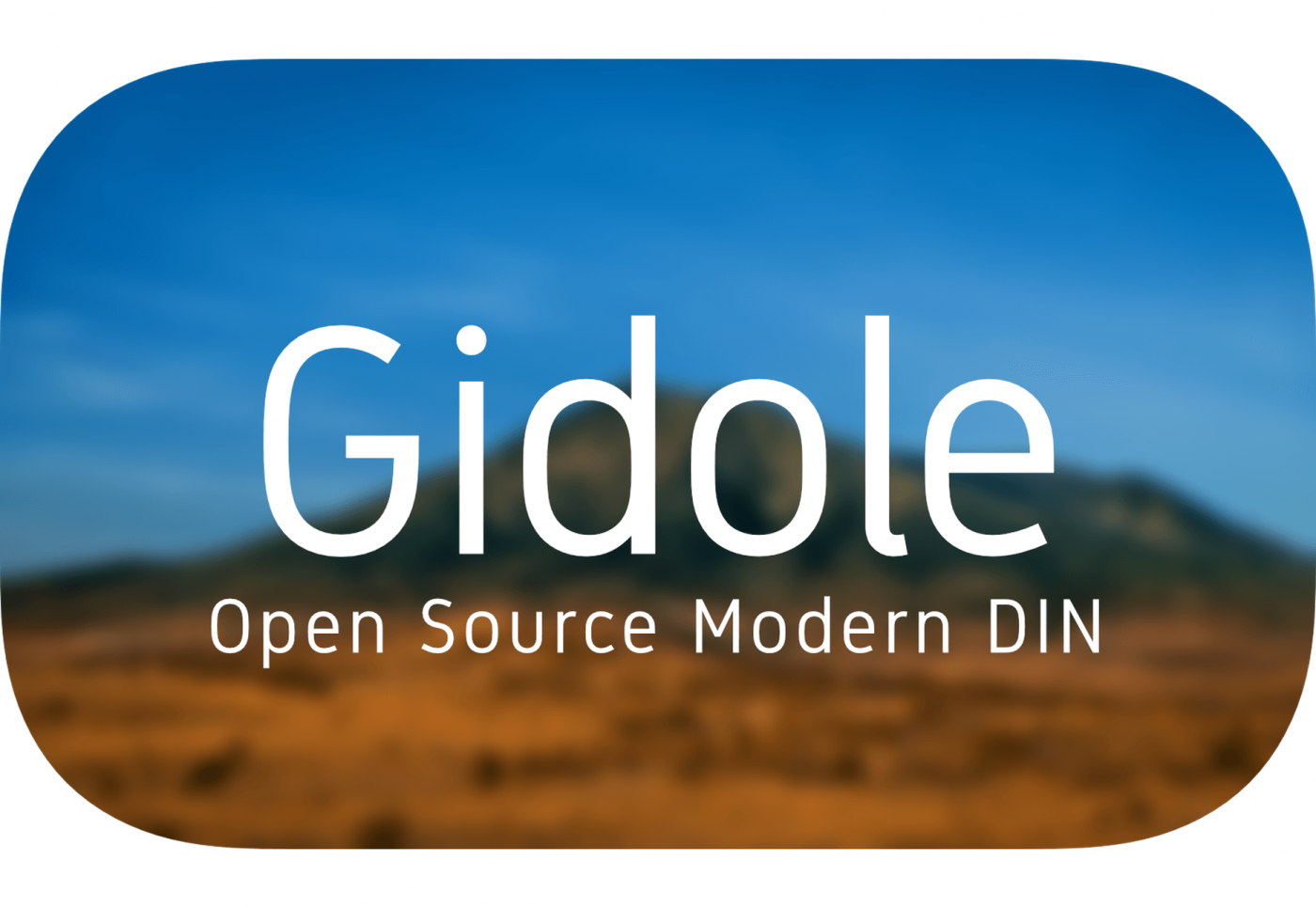 Gidole: A replacement font for DIN