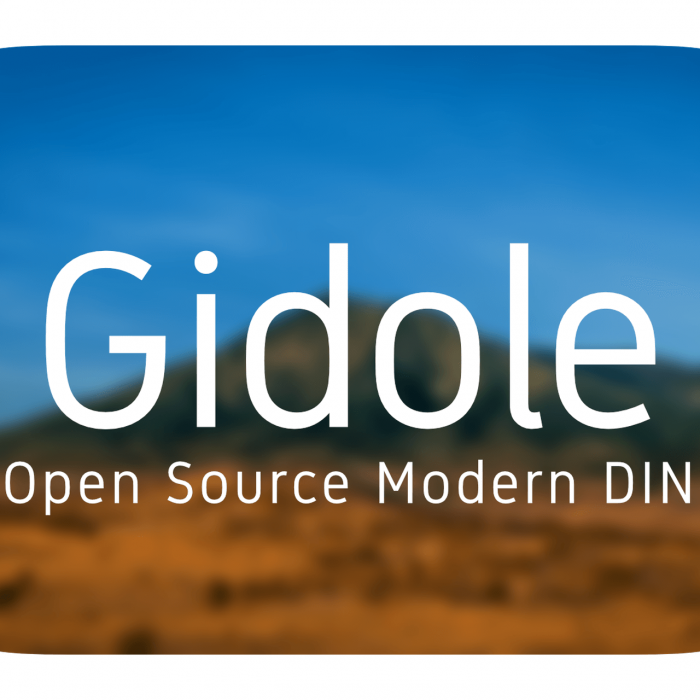 Gidole: A replacement font for DIN