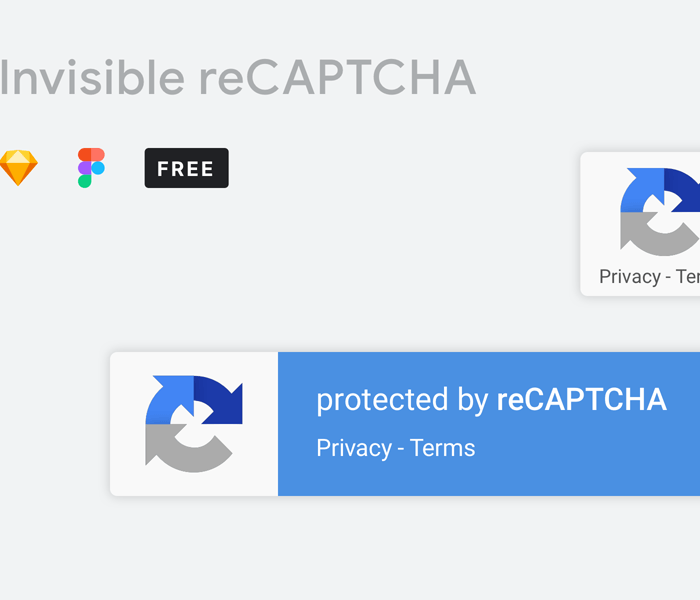 Google Invisible reCAPTCHA: Free Mockup for Sketch and Figma