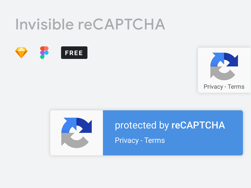 Google Invisible reCAPTCHA: Free Mockup for Sketch and Figma