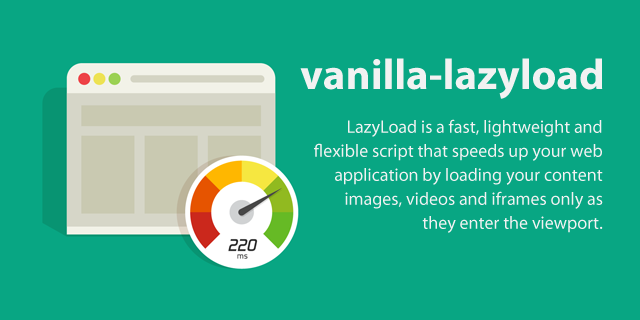 lazyload.js: Pure JavaScript Library For Lazy Loading Images & Videos