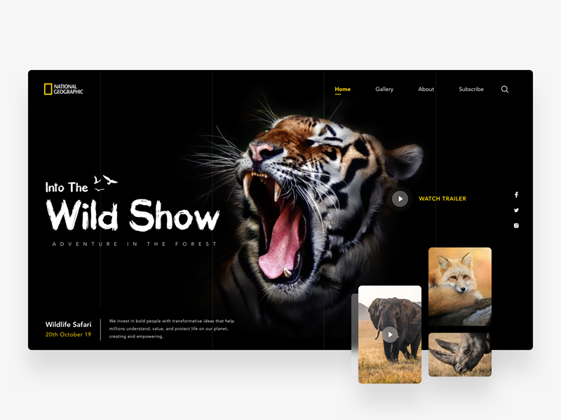 National Geographic Wildlife Website Template Blog Azoora, Inc.