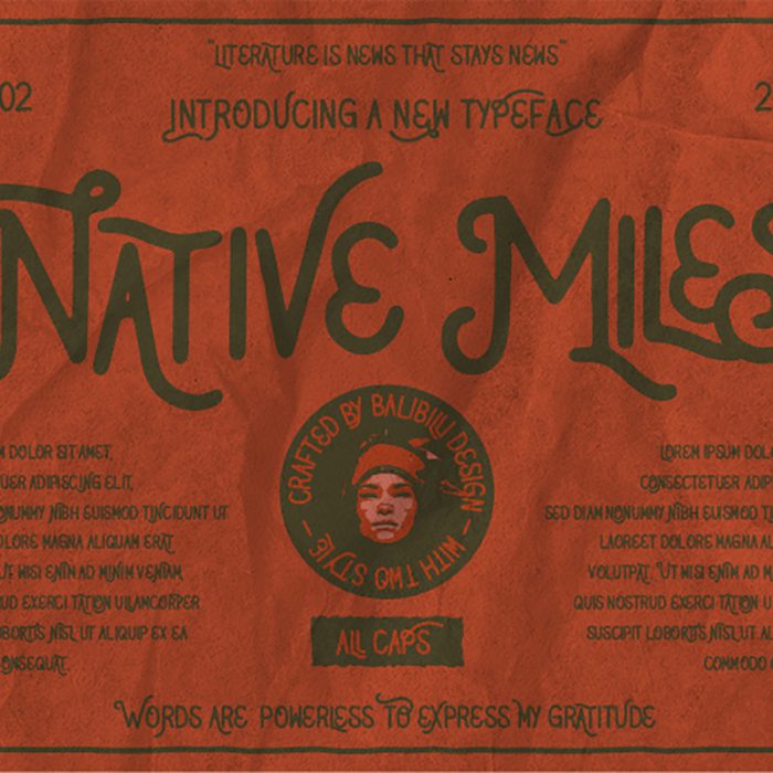 Native Miles: A Vintage Font