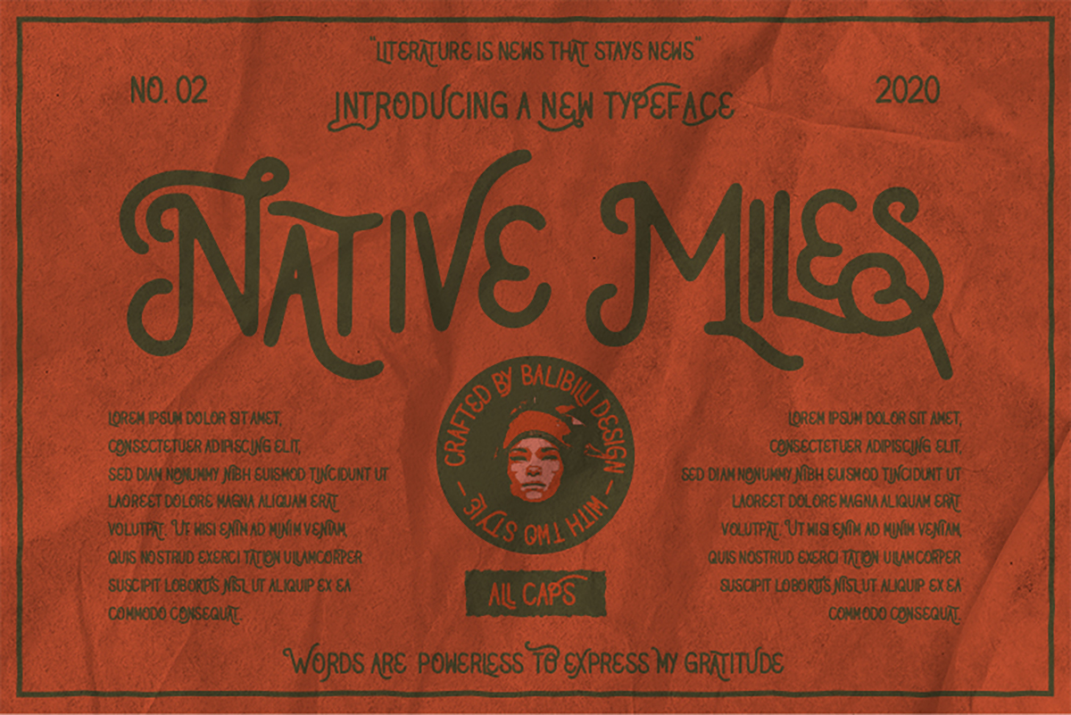 Native Miles: A Vintage Font