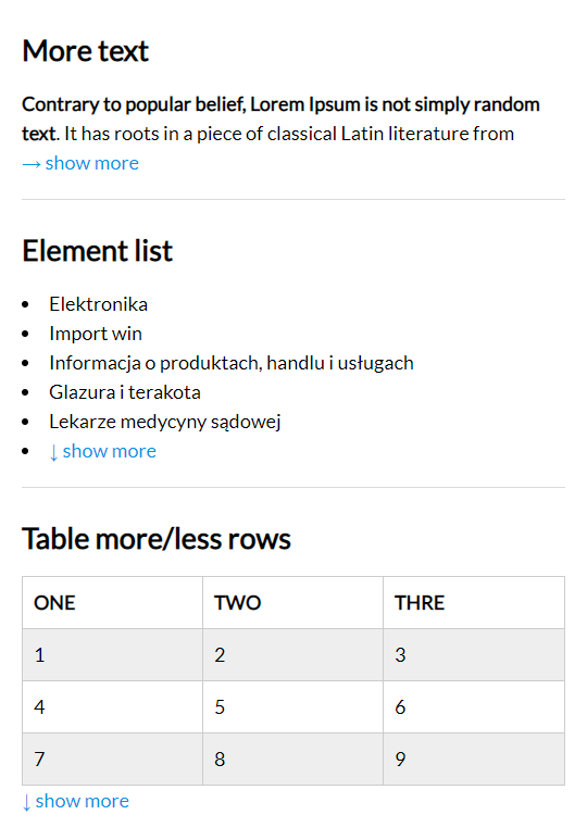 show-more: Long Content Truncation With Show More/Less Links