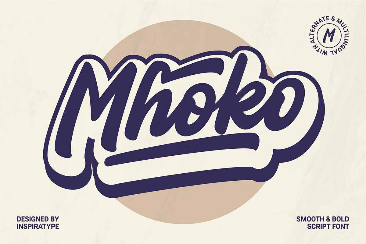 Mhoko: A Free Handmade Bold Script Font