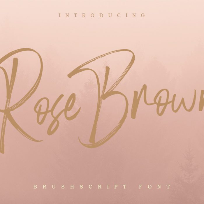 Rose Brown Brush Script