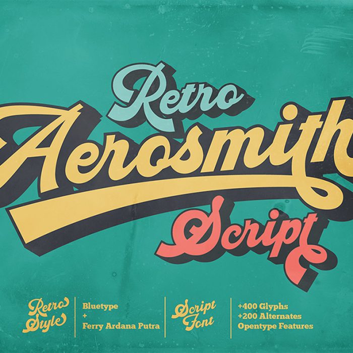 Aerosmith Retro Script Typeface