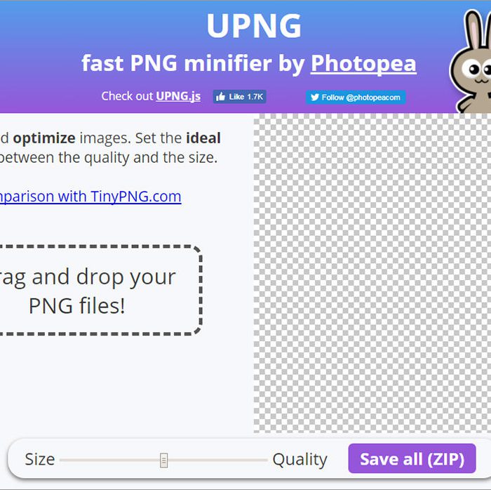 Minify and Compress PNGs Fast With UPNG