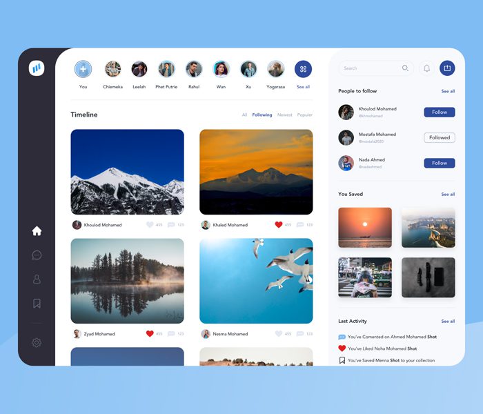 Website Template for Photographers Social Network